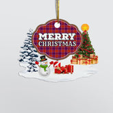 Clan Cameron of Lochiel Modern "Merry Christmas" Tartan Acrylic Ornament NA33 Cameron of Lochiel Modern Tartan Tartan Christmas